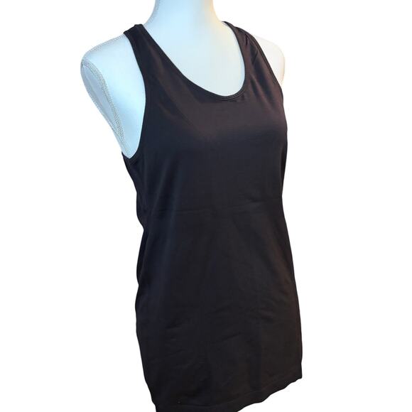 Zyia Active Ladies Large Racer Back Athletic Top Black Workout Nylon/Copper - Picture 8 of 9